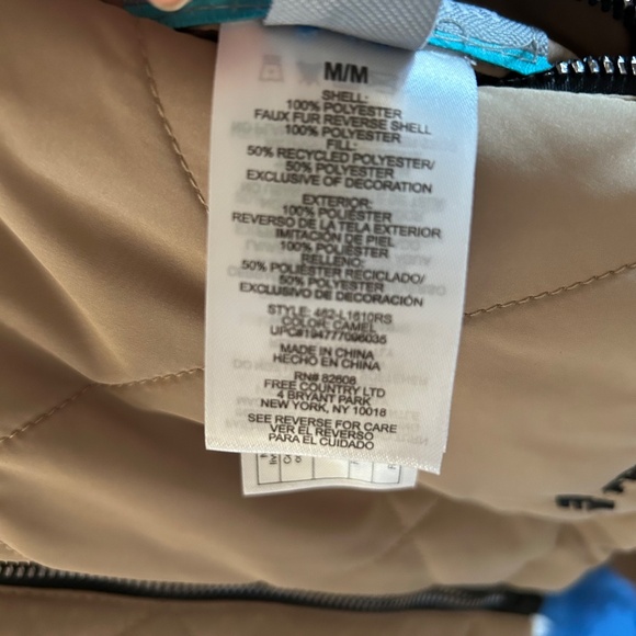 NWOT FREE COUNTRY SHERPA VEST - Reversible - Picture 8 of 8